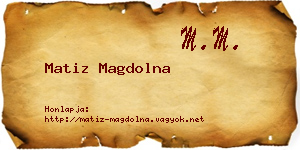 Matiz Magdolna névjegykártya